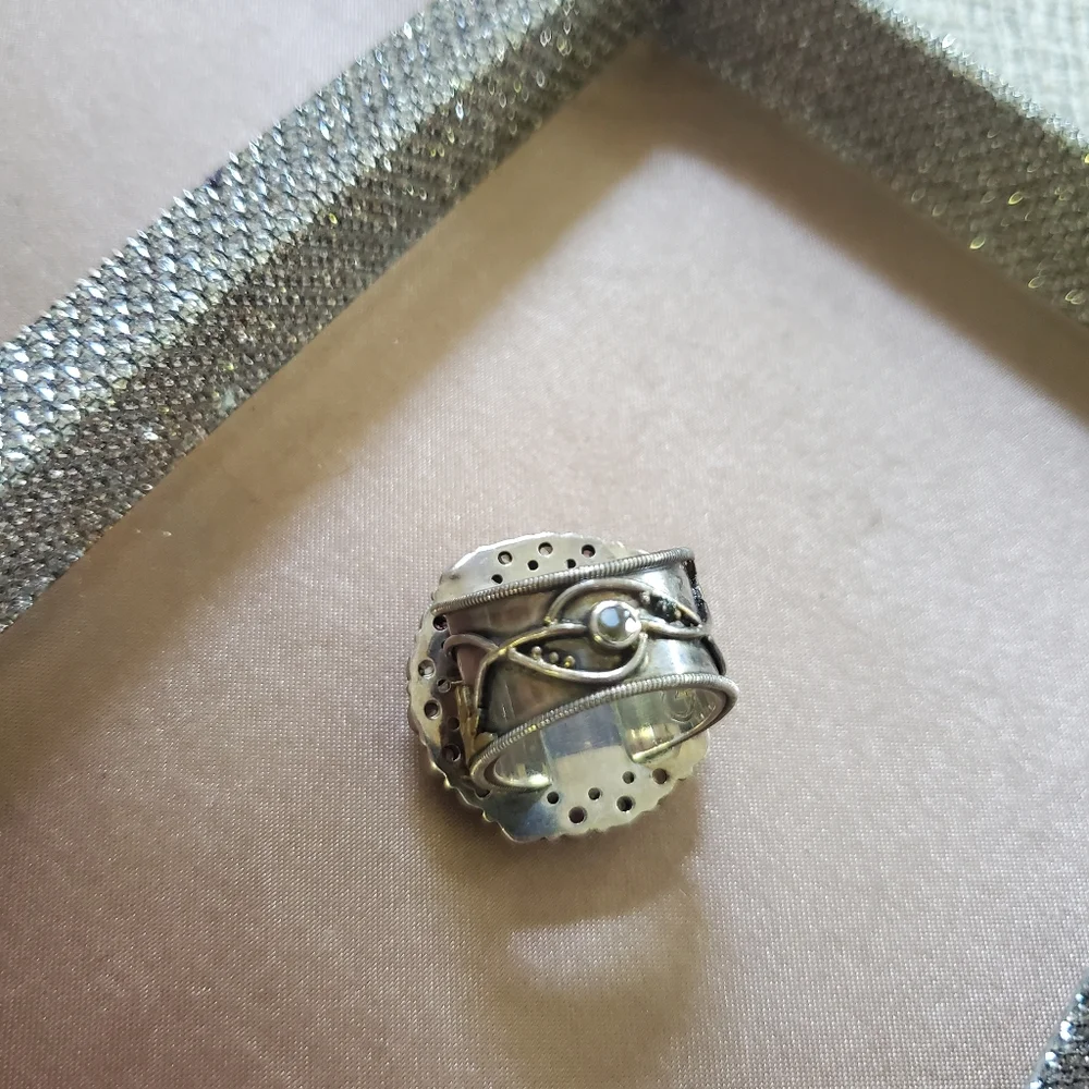 Mars and Valentine Sterling Floral Gemstone Ring